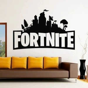 Fortnight Logo Wall Art Sticker Removable Decal Transfer Gamer Boys (AS10374) - Picture 1 of 3