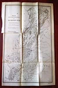 Map of Mississippi River Showing Areas Overflowed April 1899 - Picture 1 of 3