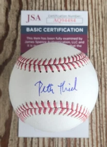 Béisbol OMLB firmado por Peter Thiel con certificado de autenticidad JSA #AQ94484 PayPal Palantir Elon Musk - Imagen 1 de 2