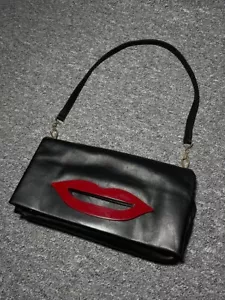 SONIA RYKIEL Women's Lips Shoulder Bag - 100% Leather - Made in ITALY - Picture 1 of 17