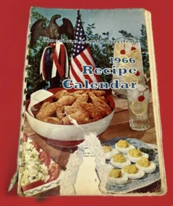 Vintage Cookbook American Legion Auxiliary 1966 Recipe Calendar Cook Book - Picture 1 of 7
