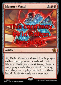 MTG MEMORY VESSEL 13 EXC - RICETTACOLO DI RICORDI - BIG IT - MAGIC - Picture 1 of 1