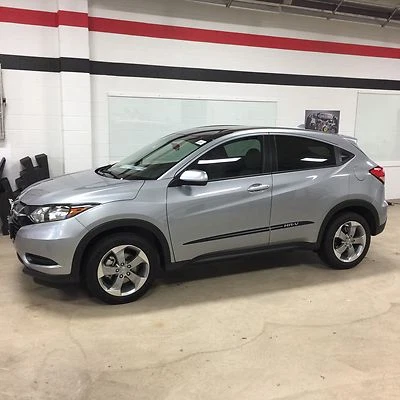 **NUEVO** Kit de calcomanías gráficas a rayas laterales negras para Honda HRV 2020 2019 2018 Foto 1 de 4