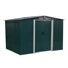 Garden Shed Spire Roof 6ft X 8ft Outdoor Storage Shelter Green
