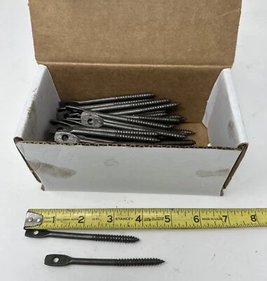 每盒100件-4英寸木质眼滞螺丝适用于木连接悬挂天花板 — 第 1/4 张图片