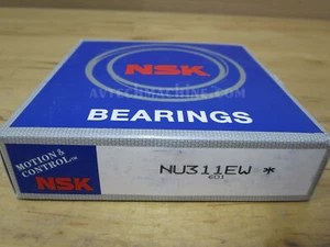 Jaulas de acero con rodamiento de rodillos cilíndricos NU311EW NSK 55x120x29 mm - Imagen 1 de 2