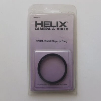 vintage 52mm—55mm step-up lens filter ring—HELIX Camera store KALT brand, c.1990 - Image 1 of 4