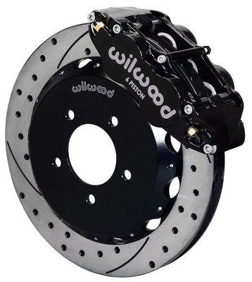 KIT FRENO DISCO WILWOOD, DELANTERO,06-14 MAZDA MIATA MX-5,13" ROTORES PERFORADOS, NEGRO CAL Foto 1 de 3