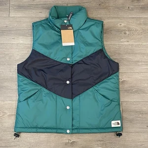 The North Face  Women's Sylvester Vest Womens Size Medium Snap Retro Colorblock - Picture 1 of 14