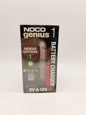 New Noco Genius 6V & 12V 1A Battery Charger + Maintainer - Image 1 of 4