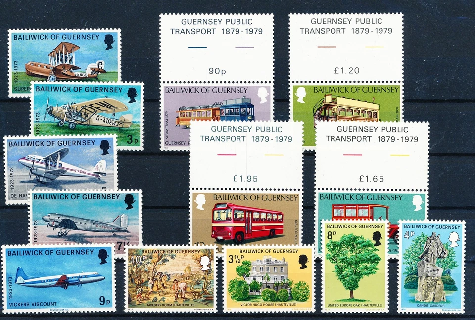 LS64139 Guernsey Victor Hugo exile aviation aircraft fine lot MNH - Image 1 of 1