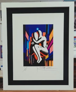 Mark Kostabi Serigrafia UV Futures Entwined - Imagen 1 de 2