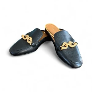 Tory Burch Jessa Backless Loafer Leather Slip On Size 5 - Picture 1 of 9