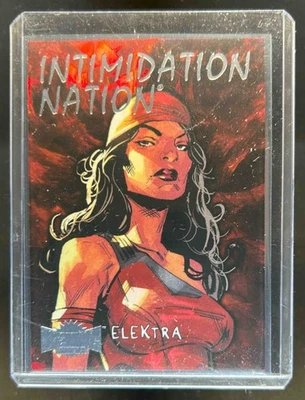 2024 Skybox Metal Universe Marvel Avengers Elektra Intimidation Nation #IN19 - Image 1 of 2