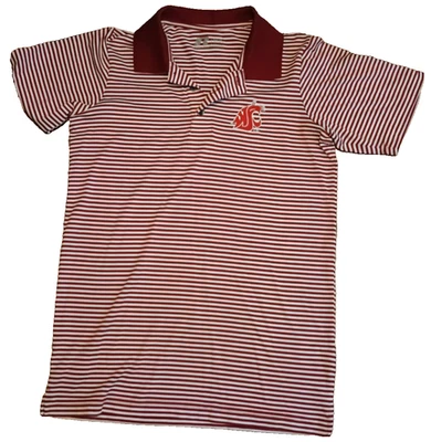 Camisa Polo Russel Washington State Cougars Manga Corta Para Hombre Pequeña Roja Blanca Foto 1 de 4