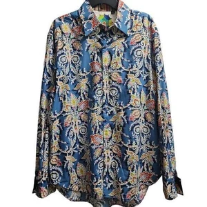 Robert Graham Vibrant Paisley Print Button-Down Hemd Herren Bunt XL/TG - Bild 1 von 7