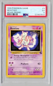1999 Pokémon Game Mewtwo #3 PSA 5 EX Excellent WB Movie Promo - Picture 1 of 2
