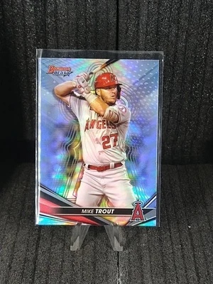 MIKE TROUT SP 💥 2022 Topps Bowmans Best Chrome Refractor Prizm Insert Mint #14 - Image 1 of 2