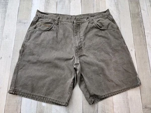 Big Smith Distressed Faded Brown Canvas Carpenter Shorts Men's 40x10 - Picture 1 of 10