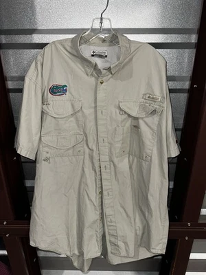 Camisa Columbia Florida Gators PFG Ventilada Caqui Talla Extra Grande XL NCAA Foto 1 de 4