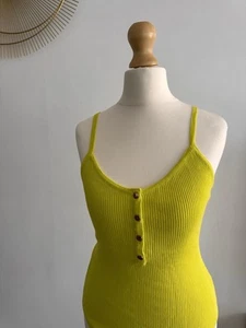 Fashion Nova Strappy Neon Yellow Bodysuit - Picture 1 of 5