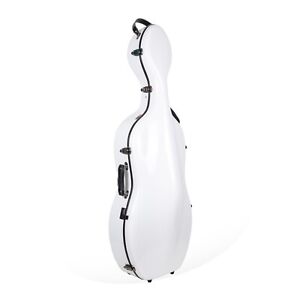 Crossrock 4/4 Cello Case, Full Size Fiberglass Violoncello Hardshell with Wheels