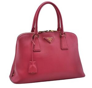 Authentic PRADA Vintage Saffiano Leather 2Way Shoulder Hand Bag Purse Pink 5902E