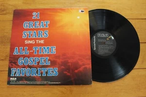 21 GREAT STARS SING ALL TIME GOSPEL FAVORITES LP 12" VINYL VG++ 1979 RCA - Picture 1 of 4
