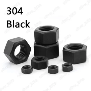 Schwarz 304 Edelstahl Micro Mini Sechskantmuttern DIN934 M1 M1.2 M1.4 M1,6 M2 - Bild 1 von 6