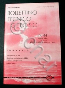 Radiotecnica  Bollettino Tecnico Geloso n. 44 - 1950 - Picture 1 of 1