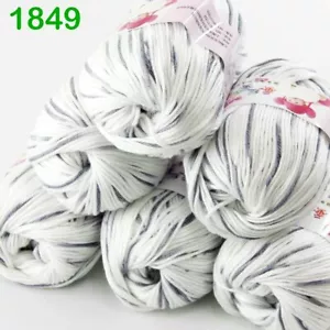 Sale 6Skeinsx50gr DK Baby Cashmere Silk Wool Hand Knitting Scarf Crochet Yarn 49 - Picture 1 of 5