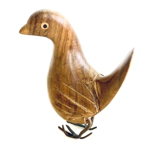 Retro 50s Wood Metal Bird Scandinavian Mid-Century Modern MCM 4" Vintage Art '57 - Picture 1 of 8