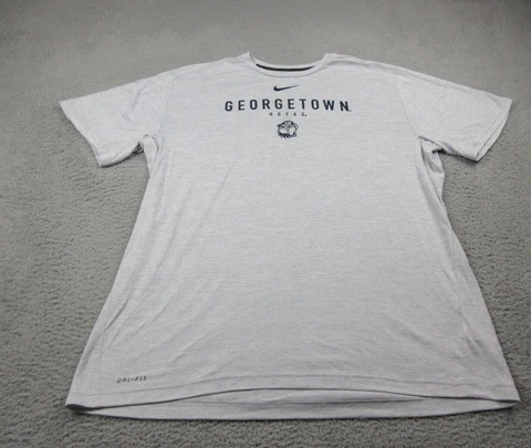 Georgetown Hoyas Shirt Mens Adult 2XL XXL Gray Blue College Basketball Nike Cover