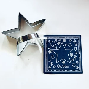 Star Shaped Metal Cookie Cutter 4.5" & Recipe Card Ann Clark Mendon Vermont USA - Picture 1 of 4