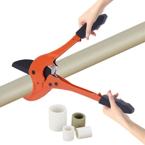 Cortador de tubos de PVC cortador de tubos de alta resistencia 2-7/8" (75 mm) herramienta de corte de trinquete - Imagen 1 de 20