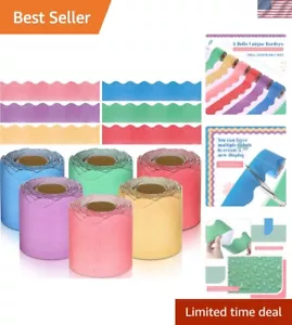 Versatile 6 Rolls of 196.8 ft Water-Resistant Bulletin Board Borders for Events - Picture 1 of 8