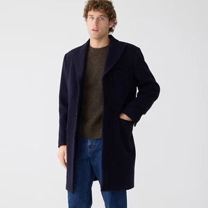 NWT J CREW $598 Ludlow Topcoat Coat Heavyweight Wool Navy Sz 40L - Picture 1 of 5