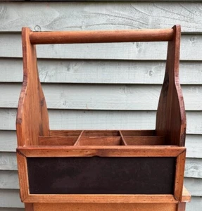 Vintage Holz Werkzeugkiste, Schreinerkiste, Trug, Caddy mit schwarzem Borad - Bild 1 von 9