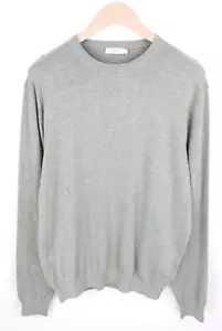 SUITSUPPLY Men Sweatshirt XL Green Cotton Silk Casual Plain Long Sleeved - Picture 1 of 7
