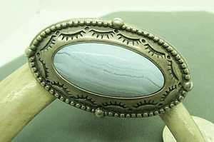 SW BLAUE SPITZE ACHAT MANSCHETTE SEITLICH SITZEND CAROLYN POLLACK RELIOS ===NEUPREIS-- - Bild 1 von 7