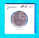 1738PJ Spain 1/2 Real (KM-350.2)  .0491 ASW Silver!!!