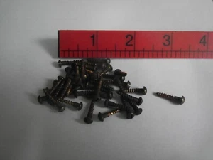 4 x 5/8 ANTIQUE COPPER FINISH -ROUND HEAD BRASS SCREW -DRAWER HANDLES -25 OR 50 - Picture 1 of 2