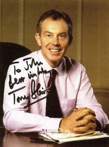 TONY BLAIR Signed Photograph - former British Prime Minister - 7"x5" reprint - Picture 1 of 1