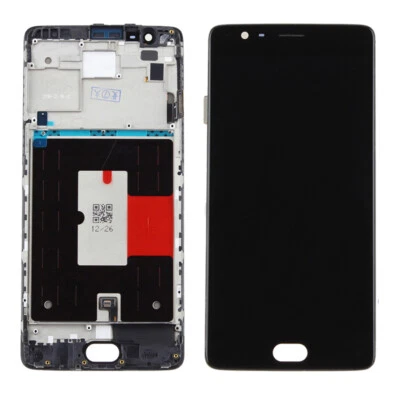 For OnePlus 3 A3000 Touch Screen Digitizer Full Glass LCD Display Frame Black HP - Image 1 of 4