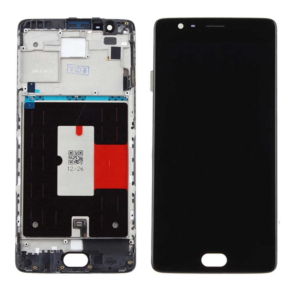 For OnePlus 3 A3000 Touch Screen Digitizer Full Glass LCD Display Frame Black HP - Image 1 of 4