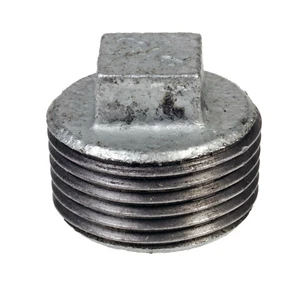 Malleable Iron Hollow Plain Blanking Plug Fittings with Male BSP Tapered Threads - Picture 1 of 1