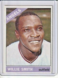 Willie Smith California Angels 1966 Topps Baseball Card #438 (SET BREAK) (D)