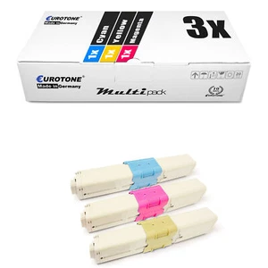 3x Eurotone ECO Patrone f�r OKI ES-5462-mfc ES-3452-mfc - Zdjęcie 1 z 3