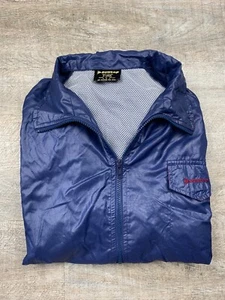 VTG 90s Blue Dunlop Windbreaker Jacket Sz XL Vented Nylon Spring Golf Tennis - Picture 1 of 13