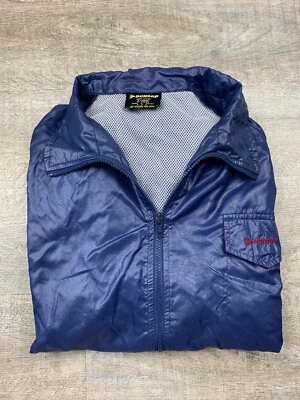 Chaqueta cortavientos Dunlop azul años 90 de colección talla XL ventilada nailon primavera golf tenis Foto 1 de 4